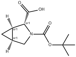(1R,2R,5S)-rel-3-(tert-Butoxycarbonyl)-3-azabicyclo[3.1.0]hexane-2-carboxylic acid 구조식 이미지
