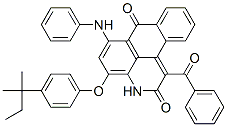 1-Benzoyl-4-[4-(1,1-dimethylpropyl)phenoxy]-6-(phenylamino)-3H-dibenz[f,ij]isoquinoline-2,7-dione Structure