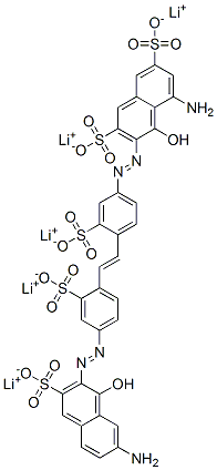 5-Amino-3-[[4-[2-[4-[(7-amino-1-hydroxy-3-sulfo-2-naphthalenyl)azo]-2-sulfophenyl]ethenyl]-3-sulfophenyl]azo]-4-hydroxy-2,7-naphthalenedisulfonic acid pentalithium salt Structure