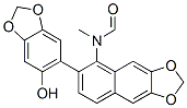 N-[6-(6-Hydroxy-1,3-benzodioxol-5-yl)naphtho[2,3-d]-1,3-dioxol-5-yl]-N-methylformamide 구조식 이미지