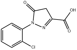 1-(2-chlorophenyl)-4,5-dihydro-5-oxo-1H-pyrazole-3-carboxylic acid 구조식 이미지