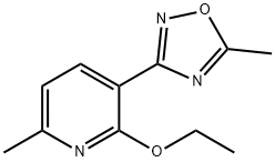 Pyridine, 2-ethoxy-6-methyl-3-(5-methyl-1,2,4-oxadiazol-3-yl)- (9CI) 구조식 이미지