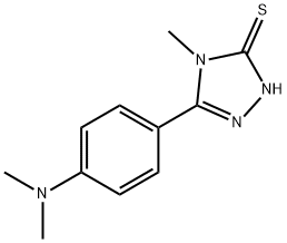 5-[4-(DIMETHYLAMINO)PHENYL]-4-METHYL-4H-1,2,4-TRIAZOLE-3-THIOL 구조식 이미지