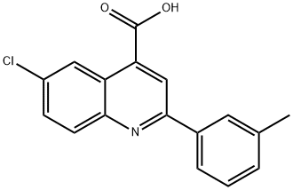 6-CHLORO-2-(3-METHYLPHENYL)QUINOLINE-4-CARBOXYLICACID 구조식 이미지