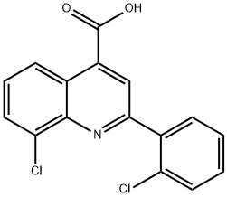 8-CHLORO-2-(2-CHLOROPHENYL)QUINOLINE-4-CARBOXYLICACID Structure