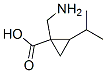 Cyclopropanecarboxylic acid, 1-(aminomethyl)-2-(1-methylethyl)- (9CI) Structure