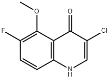 4(1H)-Quinolinone,  3-chloro-6-fluoro-5-methoxy- Structure