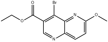 ethyl 4-broMo-6-Methoxy-1,5-naphthyridine-3-carboxylate Structure