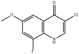 4(1H)-Quinolinone,  3-chloro-8-fluoro-6-methoxy- Structure