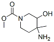 1-Piperidinecarboxylicacid,4-amino-3-hydroxy-4-methyl-,methylester, 구조식 이미지