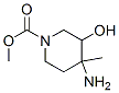 1-Piperidinecarboxylicacid,4-amino-3-hydroxy-4-methyl-,methylester, 구조식 이미지