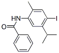 N-(4-요오도-2-메틸-5-프로판-2-일-페닐)벤즈아미드 구조식 이미지