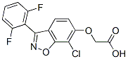 [[7-Chloro-3-(2,6-difluorophenyl)-1,2-benzisoxazol-6-yl]oxy]acetic acid 구조식 이미지