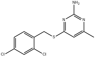 4-[(2,4-dichlorophenyl)methylsulfanyl]-6-methyl-pyrimidin-2-amine Structure