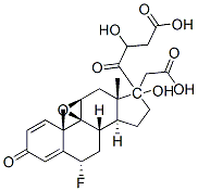 9beta,11beta-epoxy-6alpha-fluoro-17,21-dihydroxypregna-1,4-diene-3,20-dione 17,21-di(acetate) Structure