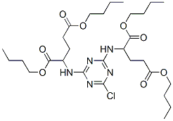 dibutyl 2-[[4-[1,3-bis(butoxycarbonyl)propylamino]-6-chloro-1,3,5-tria zin-2-yl]amino]pentanedioate Structure