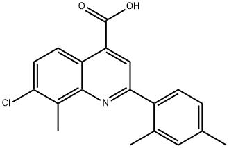 7-CHLORO-2-(2,4-DIMETHYLPHENYL)-8-METHYLQUINOLINE-4-CARBOXYLIC ACID Structure