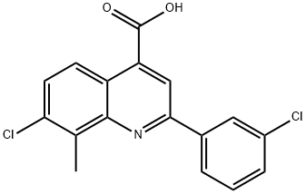 7-CHLORO-2-(3-CHLOROPHENYL)-8-METHYLQUINOLINE-4-CARBOXYLIC ACID Structure