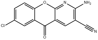 2-AMINO-7-CHLORO-5-OXO-5H-(1)BENZOPYRANO-(2,3-B)-PYRIDINE-3-CARBONITRILE Structure