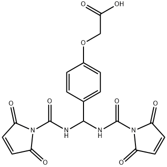 2-[4-[bis[(2,5-dioxopyrrole-1-carbonyl)amino]methyl]phenoxy]acetic aci d Structure