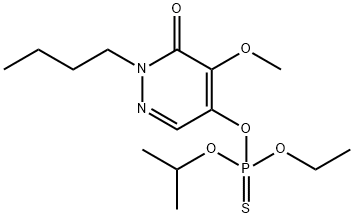 2-butyl-5-(ethoxy-propan-2-yloxy-phosphinothioyl)oxy-4-methoxy-pyridaz in-3-one 구조식 이미지