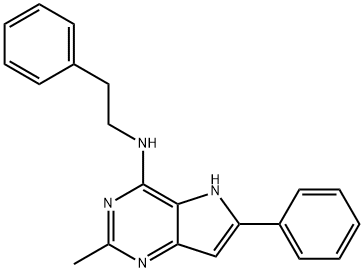 2-Methyl-6-phenyl-N-(2-phenylethyl)-5H-pyrrolo(3,2-d)pyrimidin-4-amine Structure