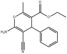ETHYL 6-AMINO-5-CYANO-2-METHYL-4-PHENYL-4H-PYRAN-3-CARBOXYLATE 구조식 이미지
