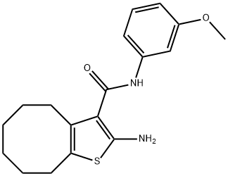 2-AMINO-N-(3-METHOXYPHENYL)-4,5,6,7,8,9-HEXAHYDROCYCLOOCTA[B]THIOPHENE-3-CARBOXAMIDE Structure