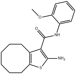 2-AMINO-N-(2-METHOXYPHENYL)-4,5,6,7,8,9-HEXAHYDROCYCLOOCTA[B]THIOPHENE-3-CARBOXAMIDE Structure