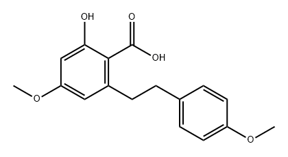 4-메톡시-6-[2-(4-메톡시페닐)에틸]살리실산 구조식 이미지