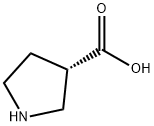 (S)-Pyrrolidine-3-carboxylic acid 구조식 이미지