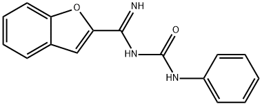 2-Benzofurancarboximidamide, N-((phenylamino)carbonyl)- Structure