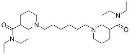 1,6-bis(3-(N,N-diethylcarbamoyl)piperidino)hexane Structure