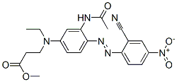 methyl N-[3-(acetylamino)-4-[(2-cyano-4-nitrophenyl)azo]phenyl]-N-ethyl-beta-alaninate  Structure