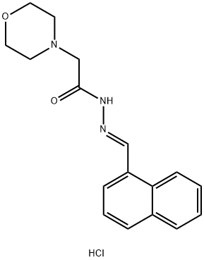 4-Morpholineacetic acid, 2-(1-naphthylmethylene)hydrazide, hydrochlori de Structure