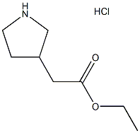3-피롤리딘아세트산에틸에스테르염산염 구조식 이미지