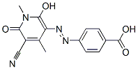 4-[(5-cyano-1,6-dihydro-2-hydroxy-1,4-dimethyl-6-oxopyridin-3-yl)azo]benzoic acid  Structure