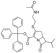 trityl 3-(2-acetamidoethylsulfanyl)-7-oxo-6-propan-2-yl-1-azabicyclo[3 .2.0]hept-2-ene-2-carboxylate 구조식 이미지