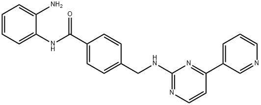 N-(2-Aminophenyl)-4-([[4-(pyridin-3-yl)pyrimidin-2-yl]amino]methyl)benzamide 구조식 이미지