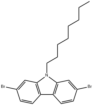 N-Octyl-2,7-dibromocarbazole Structure