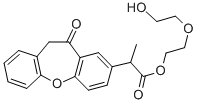 2-(2-Hydroxyethoxy)ethyl dl-2-(10,11-dihydro-11-oxodibenz(b,f)oxepin-2 -yl)propionate Structure