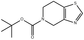 티아졸로[4,5-c]피리딘-5(4H)-카르복실산,6,7-디히드로-,1,1-디메틸에틸에스테르 구조식 이미지