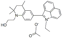 1-ethyl-2-[1,2,3,4-tetrahydro-1-(2-hydroxyethyl)-2,2,4-trimethyl-6-quinolyl]benz[cd]indolium acetate 구조식 이미지