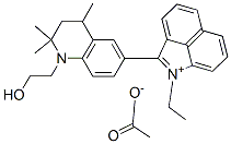 1-ethyl-2-[1,2,3,4-tetrahydro-1-(2-hydroxyethyl)-2,2,4-trimethyl-6-quinolyl]benz[cd]indolium acetate Structure