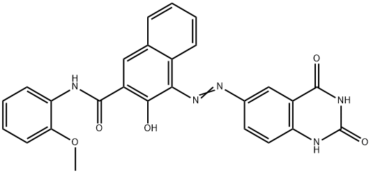 N-(o-anisyl)-3-hydroxy-4-[(1,2,3,4-tetrahydro-2,4-dioxoquinazolin-6-yl)azo]naphthalene-2-carboxamide Structure