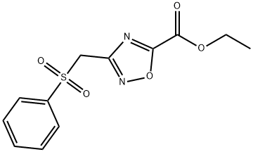 ethyl 3-[(phenylsulfonyl)methyl]-1,2,4-oxadiazole-5-carboxylate Structure