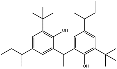 2,2'-ethylidenebis[6-(1,1-dimethylethyl)-4-(1-methylpropyl)phenol] 구조식 이미지