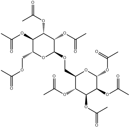 1,2,3,4-Tetra-O-acetyl-6-O-(2,3,4,6-tetra-O-acetyl-a-D-mannopyranosyl)-D-mannopyrannose 구조식 이미지