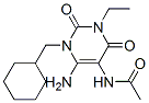 Acetamide,  N-[6-amino-1-(cyclohexylmethyl)-3-ethyl-1,2,3,4-tetrahydro-2,4-dioxo-5-pyrimidinyl]- 구조식 이미지