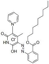 1-[1,2-dihydro-6-hydroxy-4-methyl-5-[[2-[(nonyloxy)carbonyl]phenyl]azo]-2-oxo-3-pyridyl]pyridinium chloride  구조식 이미지